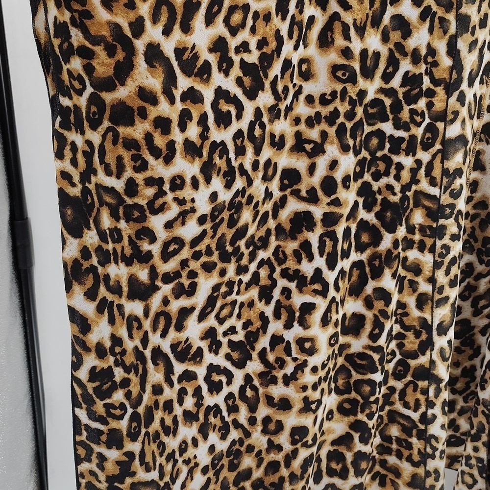 Comme Toi Leopard Kimono Size Small Medium Relaxed Fit Animal Print Flowy - Picture 4 of 9